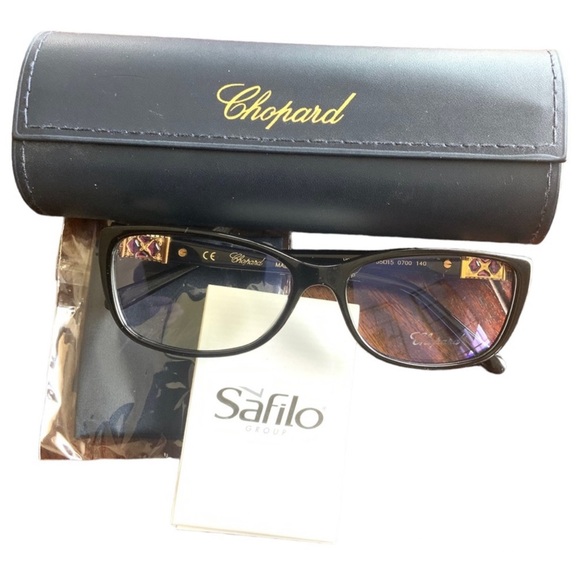 Chopard Rectangular Black Frame & Case Purple Stones Brand New NWT - Picture 12 of 13